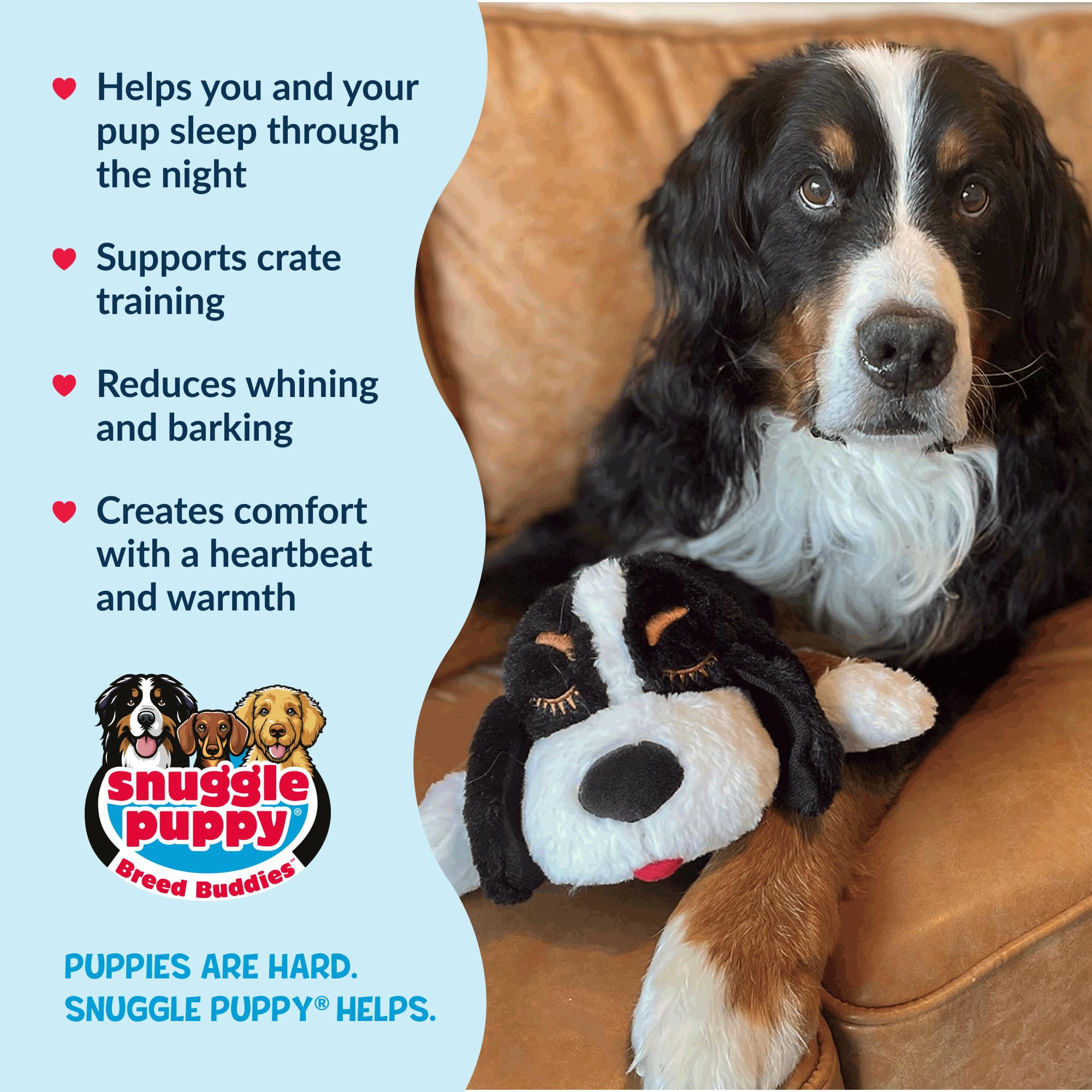 Snuggle Puppy Heartbeat Dog Toy for Calming Comfort